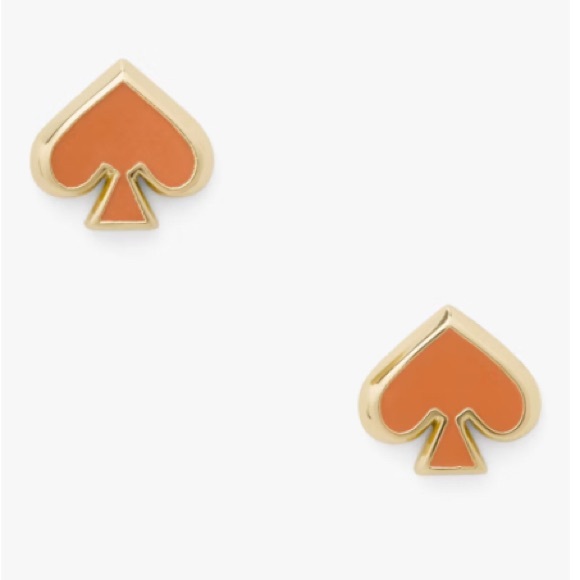 Kate Spade Gold and Orange Spade Earrings - Picture 1 of 1
